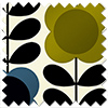 Orla Kiely Spot Flower Stem, Blue & Green - Twist&Fit Roman Blind